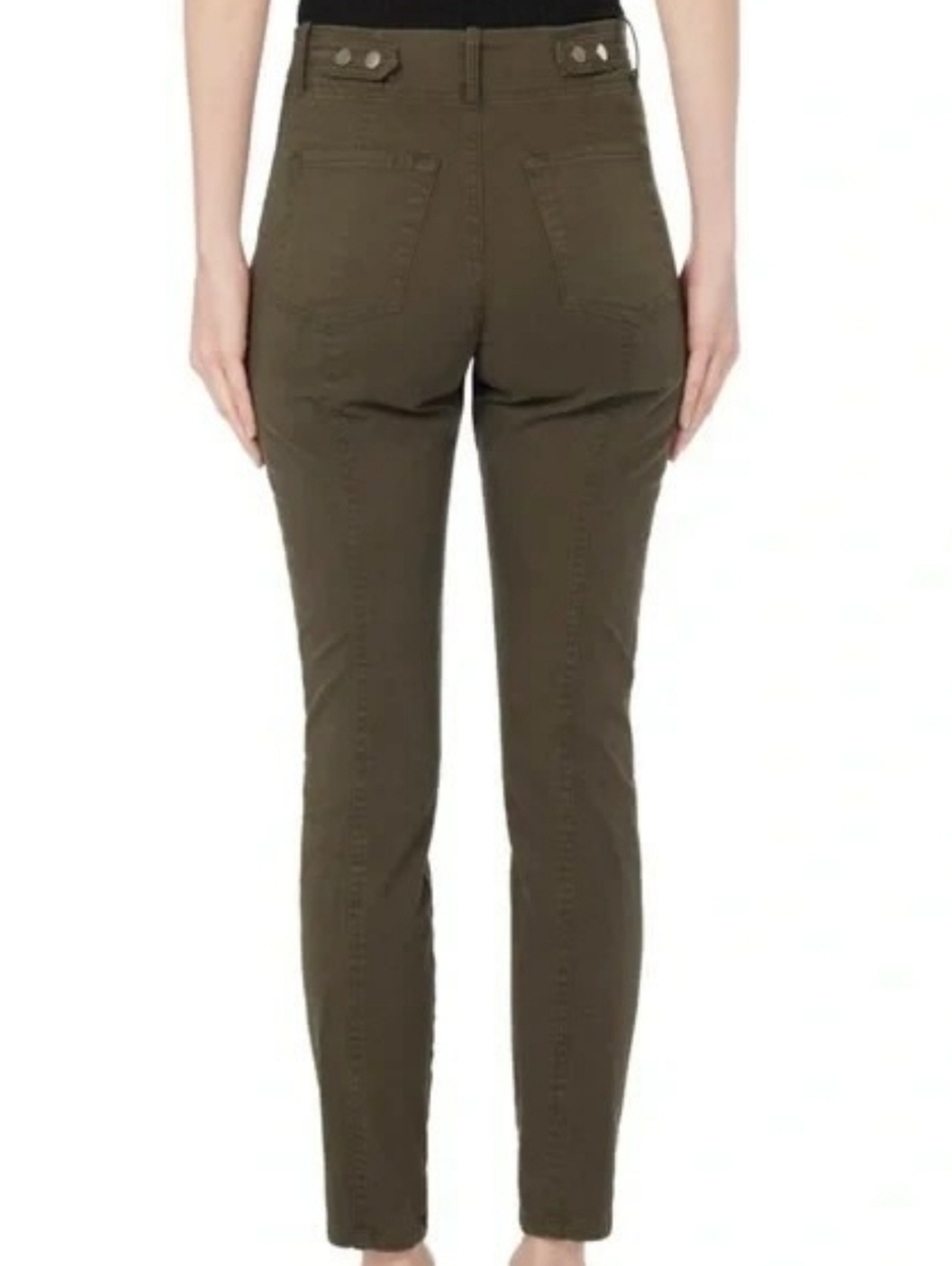 A.L.C. Zander Skinny High Waist Zip Front Pants Olive Green Size 0 New - Picture 6 of 8